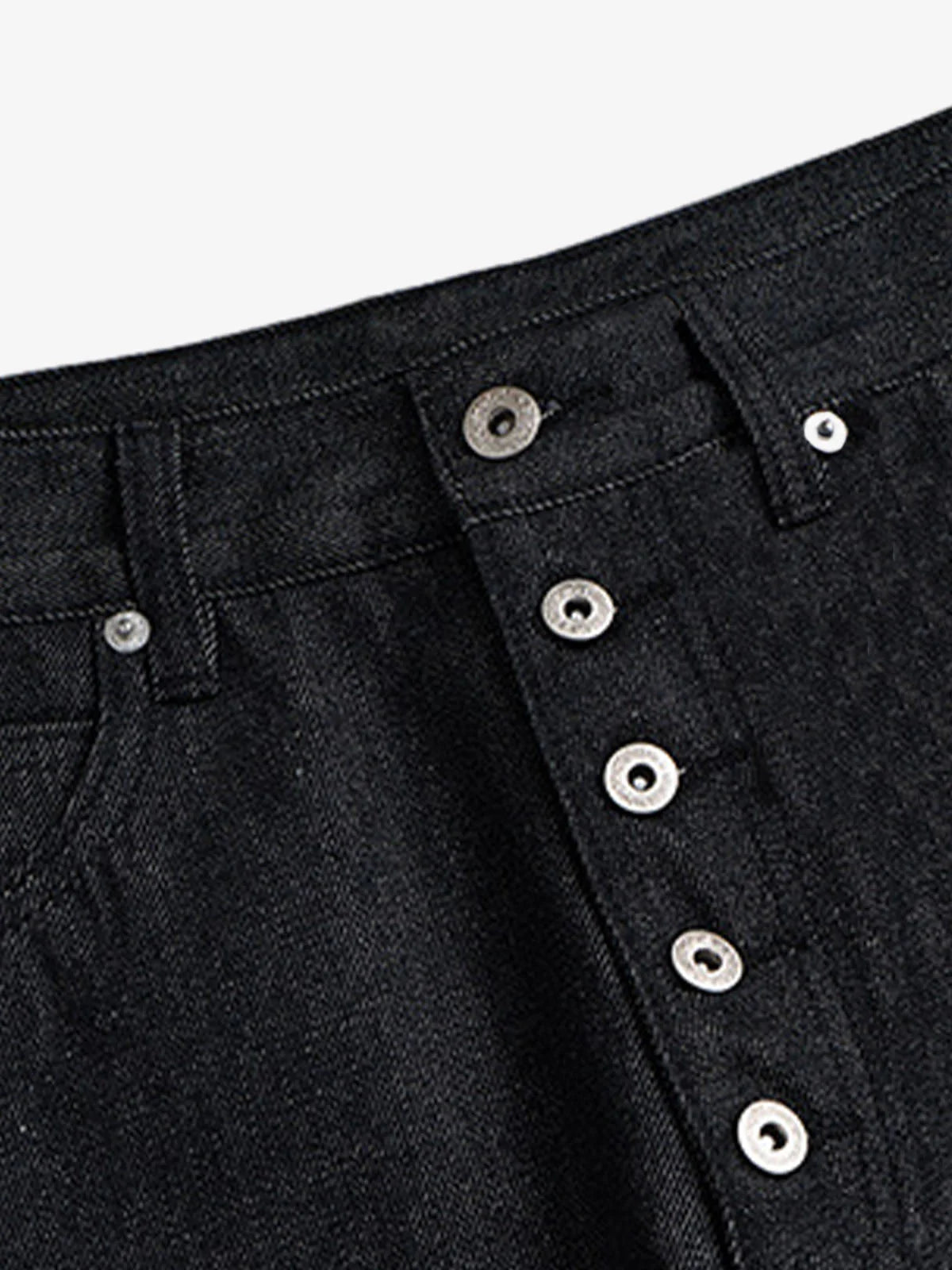 Джинсы wide leg из тёмного денима